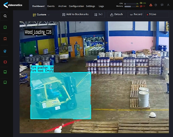 AI learning capabilities embedded in video management system